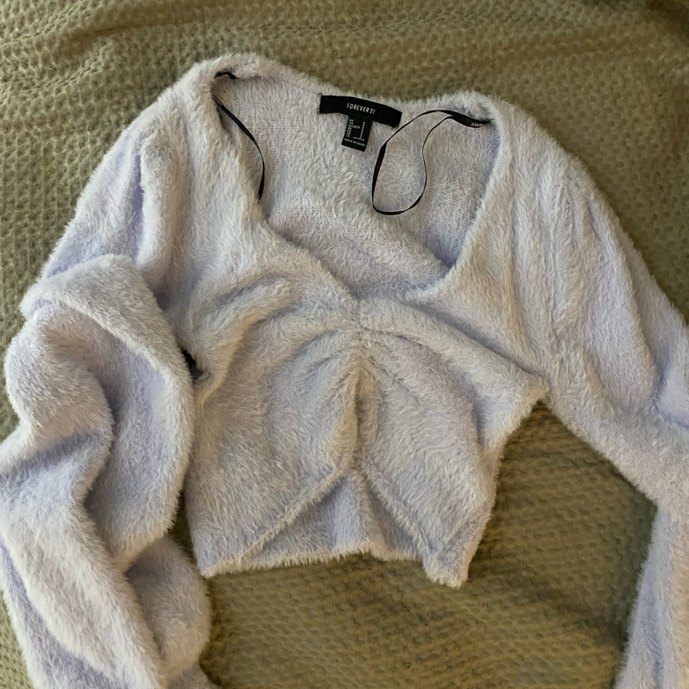 Purple fuzzy f21 top
